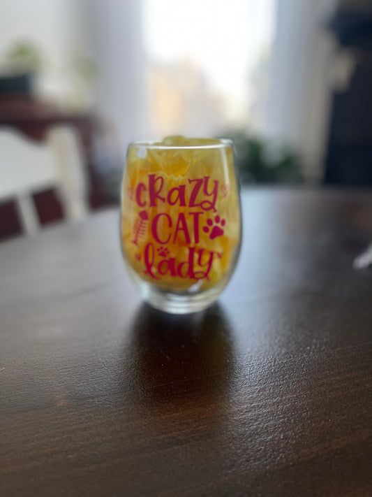 Crazy Cat Lady Stemless