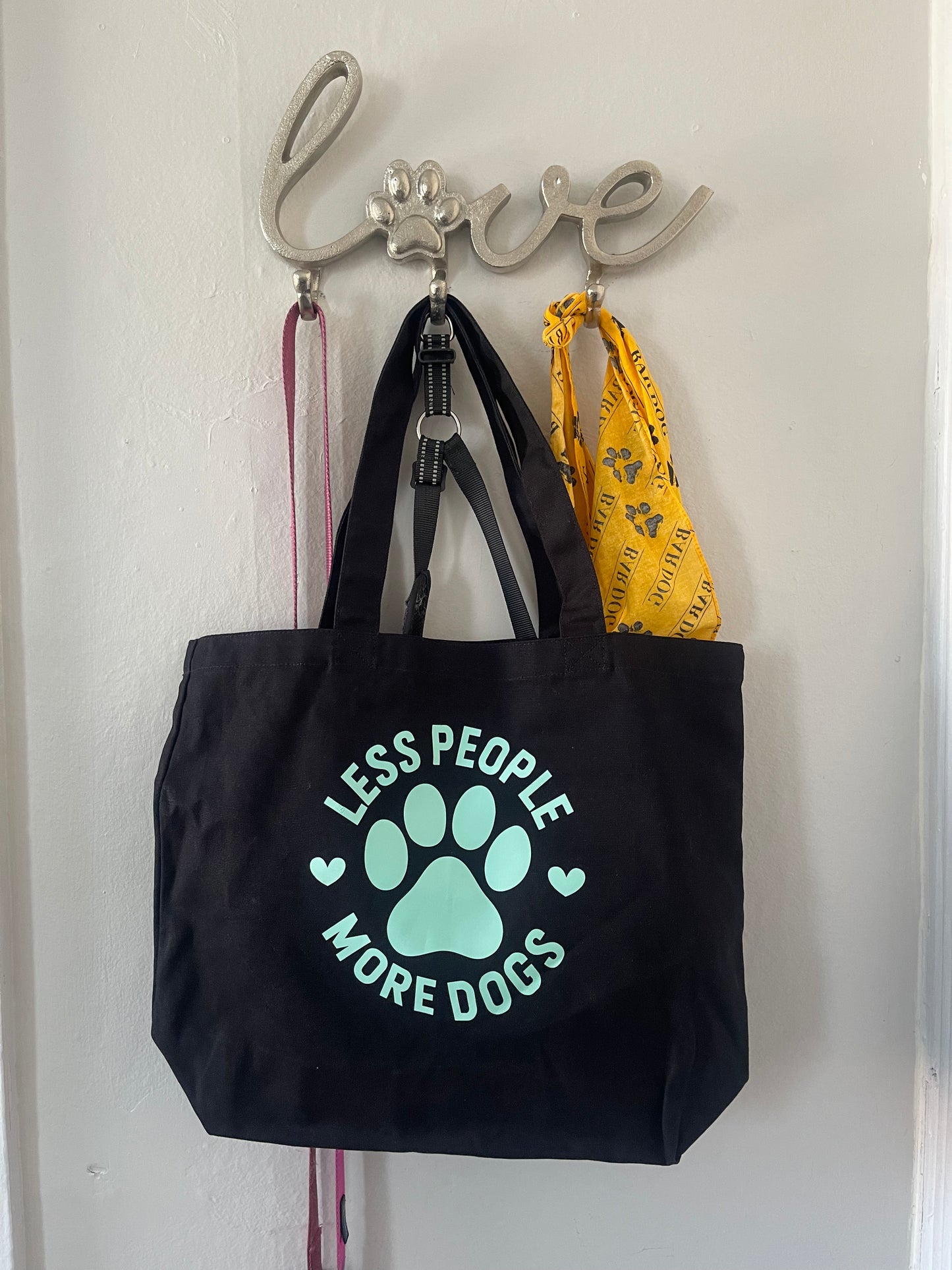 Less People More Dogs Tote