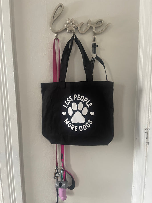 Less People More Dogs Tote